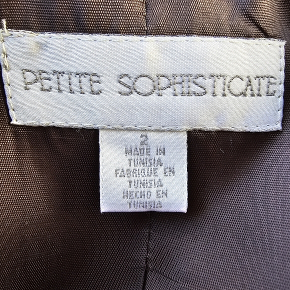 Petite Sophisticate Plaid Lined Wool Zip Jacket | Like New | 2P | Brown Tan Red - Picture 13 of 16